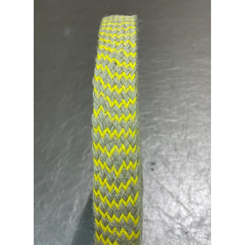 Tresse jute et polyster jaune