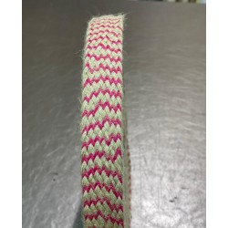 Tresse jute et polyster fushia