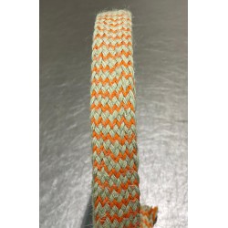 Tresse jute et polyster orange