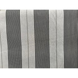 Toile d'extérieur - gris anthracite rayure noir