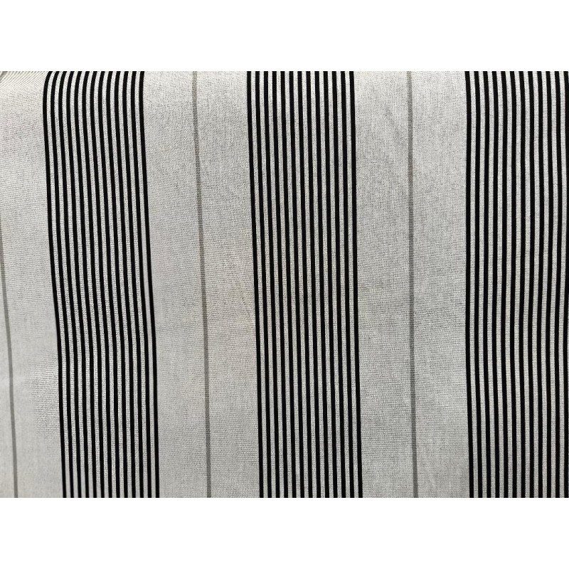 Toile d'extérieur - gris anthracite rayure noir