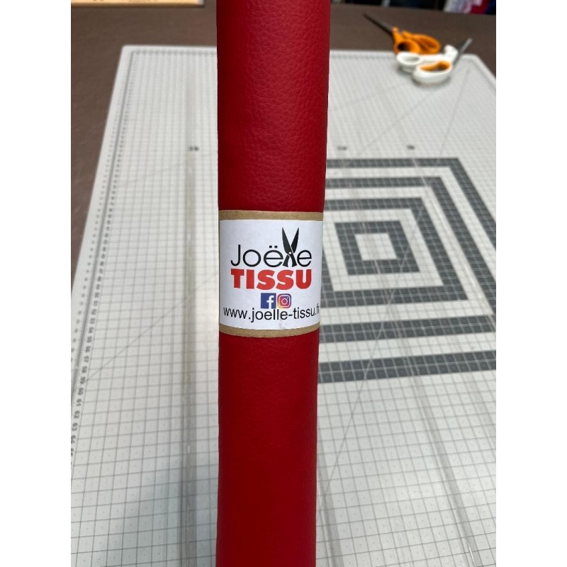 Simili cuir - Rouge hermes 50x70cm