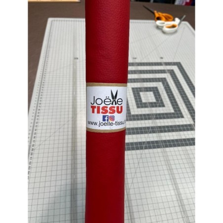 Simili cuir - Rouge hermes 50x70cm