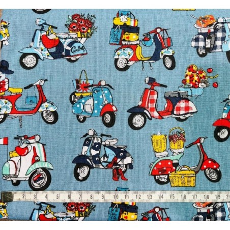 Coton 150 -Scooter fond bleu