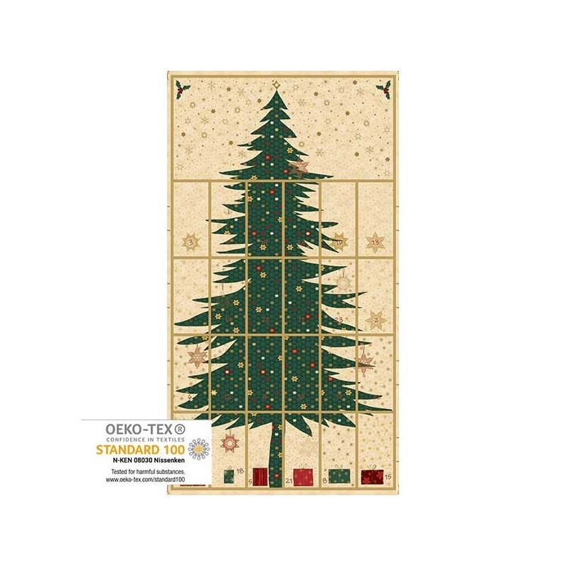 Panneau - Calendrier de l'avent sapin vert