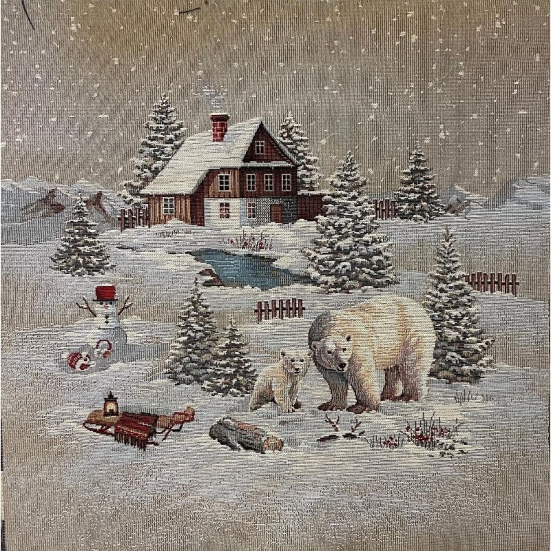 Carré -Ours de noel