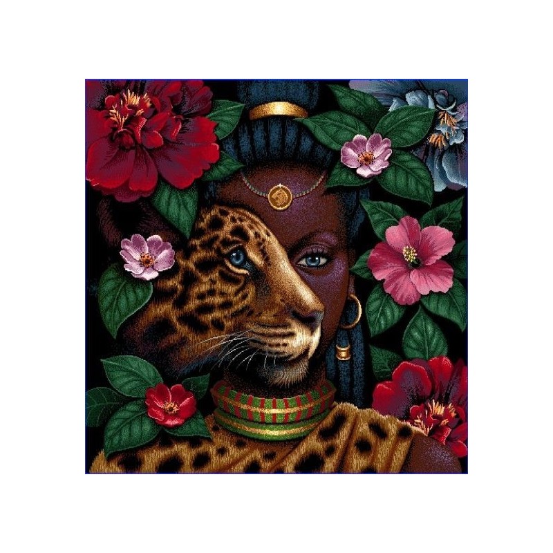 Carré - Africaine  leopard