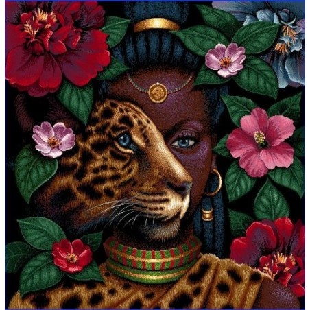 Carré - Africaine  leopard