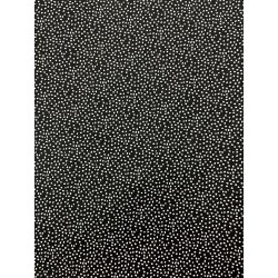 Coton 150 - Pois blanc fond noir