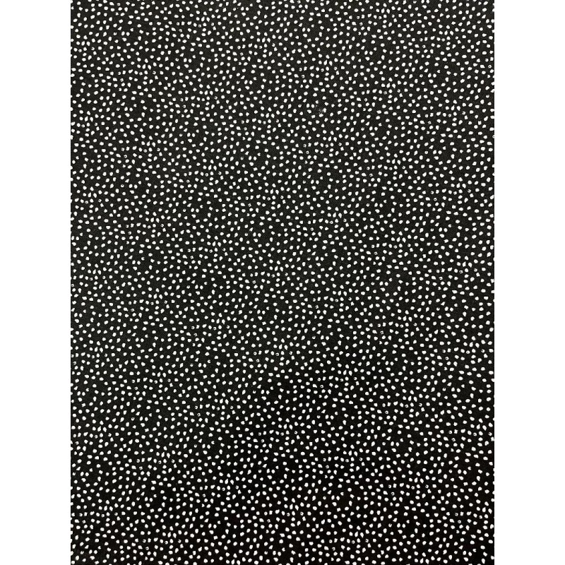 Coton 150 - Pois blanc fond noir