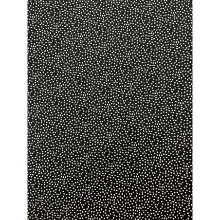 Coton 150 - Pois blanc fond noir
