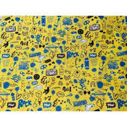 Graffiti fond blanc motif orange