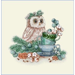 Carré - chouette fleurs