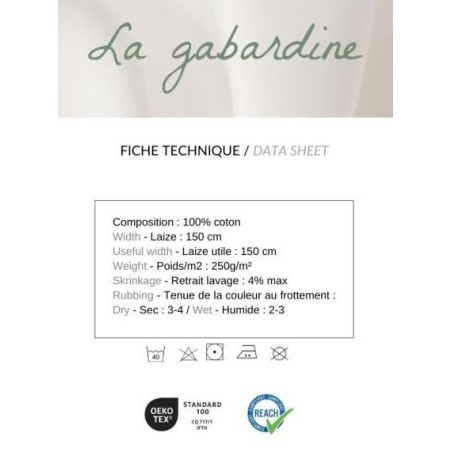 Gabardine thym