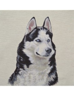 carré, jacquard, coussin, sac, animaux, chien, husky