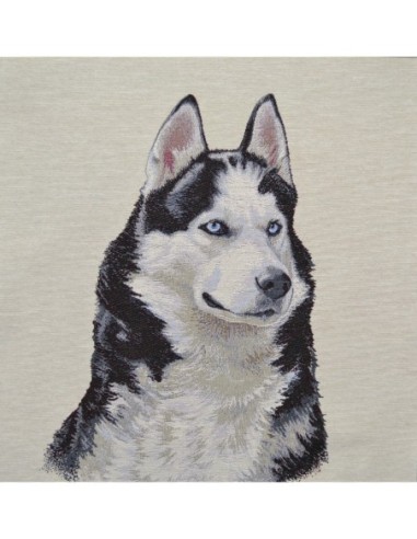 carré, jacquard, coussin, sac, animaux, chien, husky