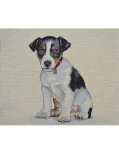 carré, jacquard, sac, coussin, animaux, chien, chiot, jack russel