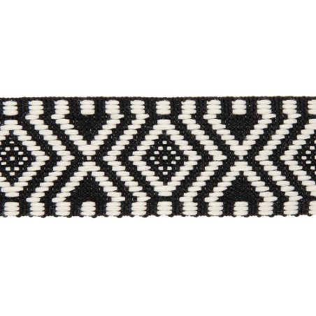 Sangle 38mm - Polyester ethnique noir