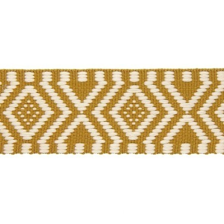 Sangle 38mm - Polyester ethnique moutarde