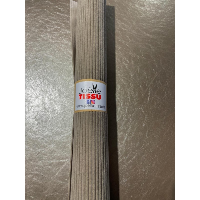 Coupon velours cottelé - Gris claire