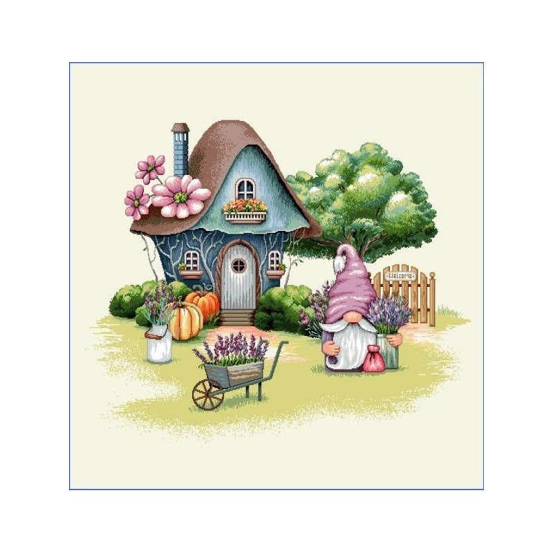 Carré-Gnome et sa maison