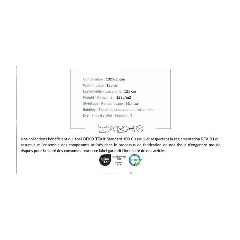 Double gaze vichy vert de gris double face