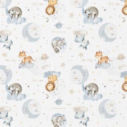 Coton 150 -Animaux dans les nuages