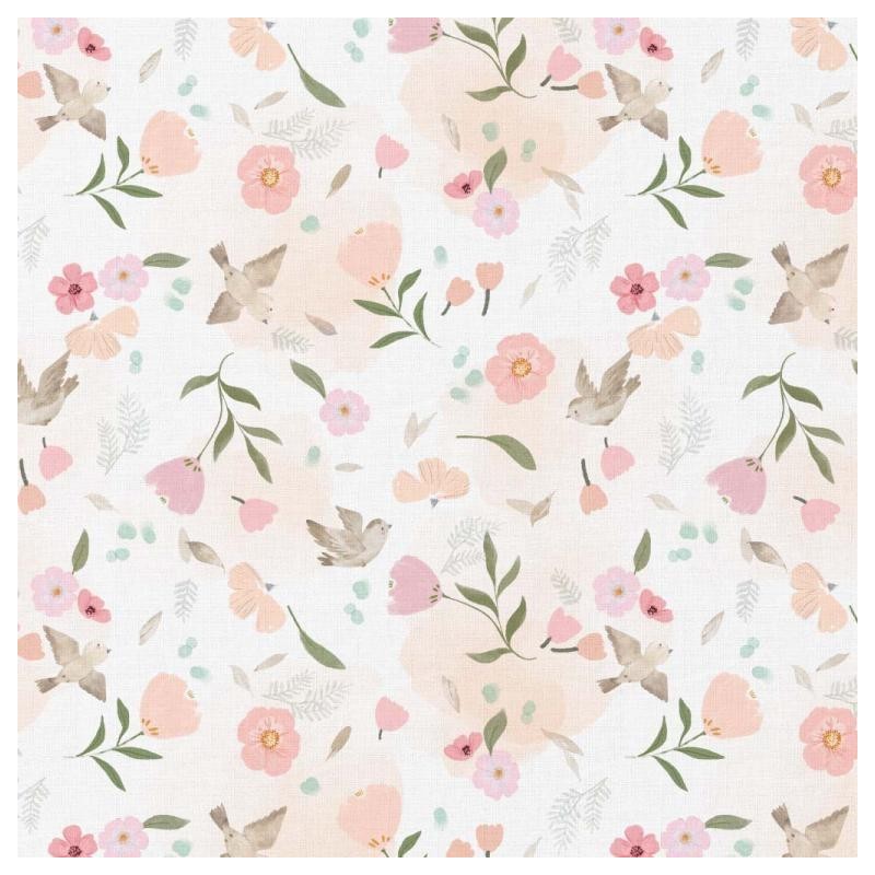 Coton numerique 150 -Oiseaux et les fleurs