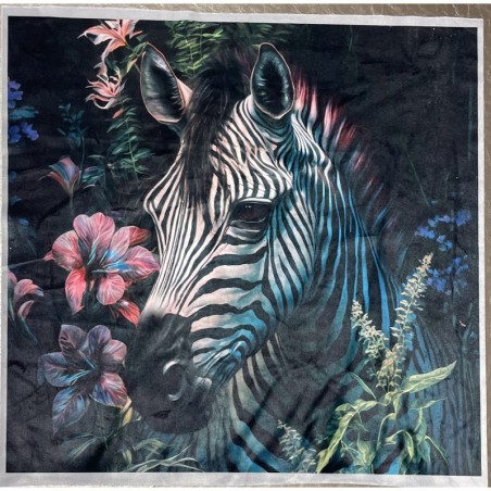 Carré  velours- zebre