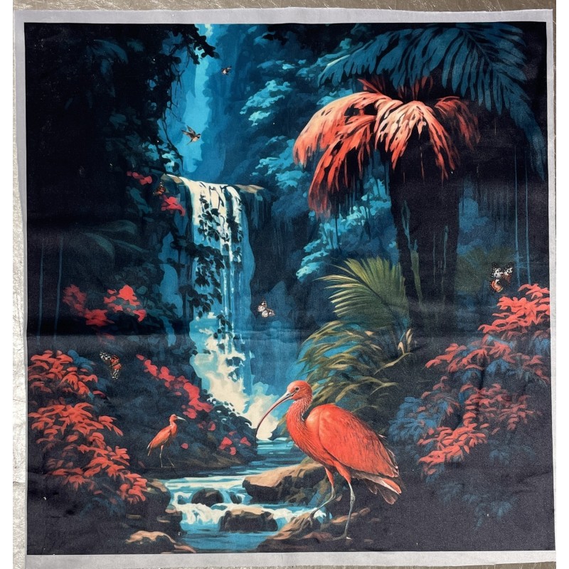 Carré  velours- jungle