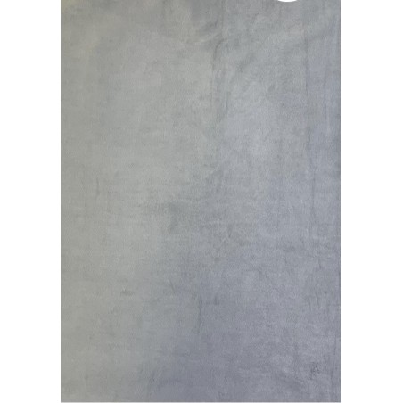 Coupon velours lisse Gris clair