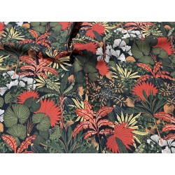 Tissu toile extérieure Magelan fond noir.