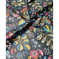 Coton enduit - Anacoli bleu.