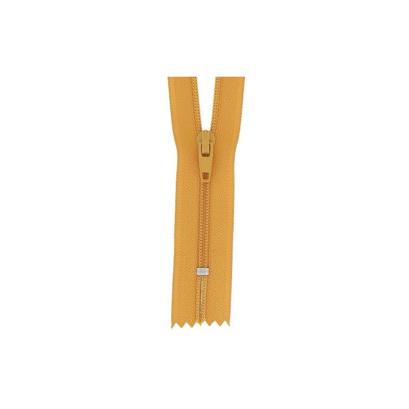Mercerie - Fermeture à glissière moutarde non séparable