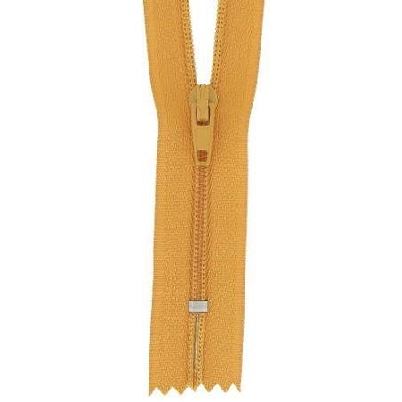 Mercerie - Fermeture à glissière moutarde non séparable