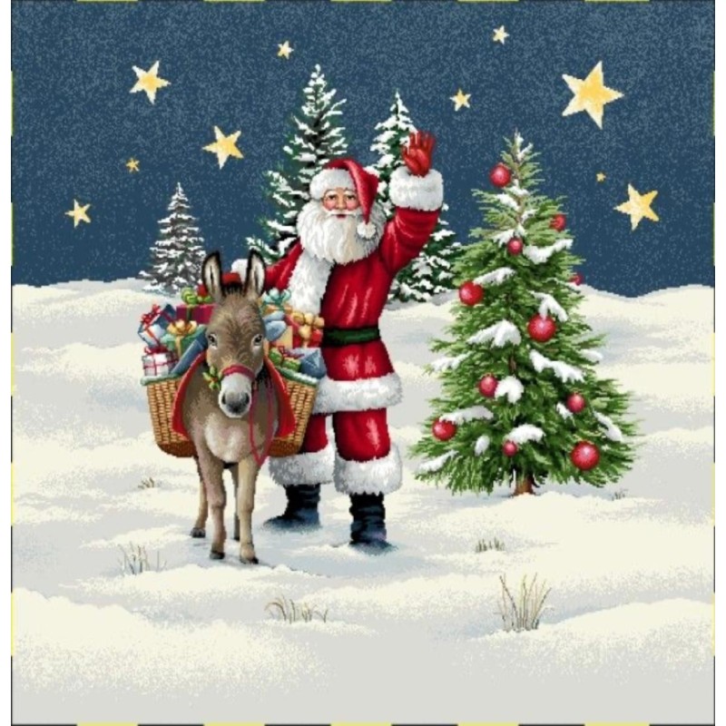 Carré -Pere noel et l'ane