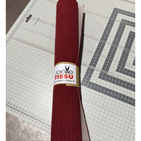 Coupon velours cottelé - bordeaux