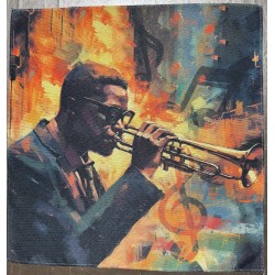 Carré polyester -Jazz man.