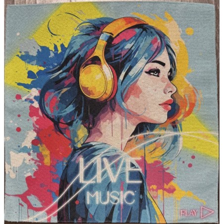 Carré polyester -Live music.