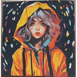 Carré polyester -Lluvia.