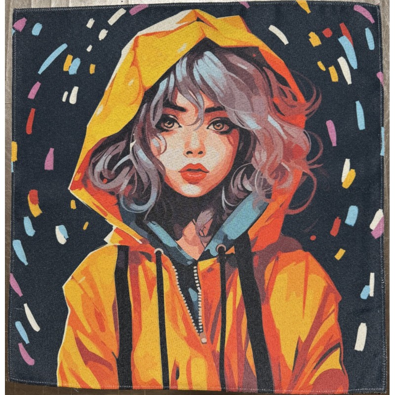 Carré polyester -Lluvia.