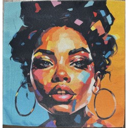 Carré polyester -Africaine 2.