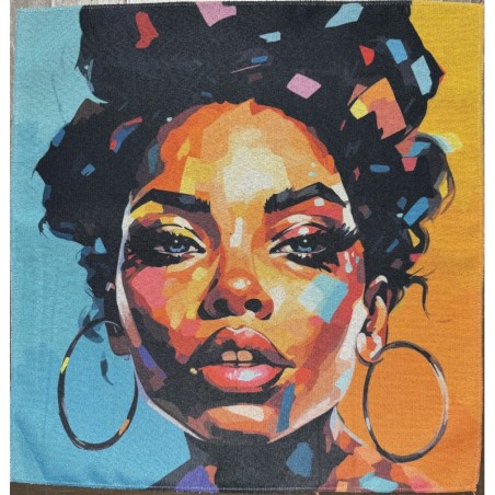 Carré polyester -Africaine 2.