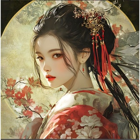 Carré  velours - Japonaise