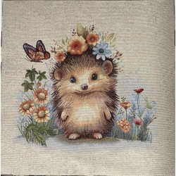 Carré - hérisson fleurs