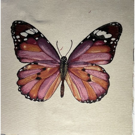 Carré -Papillon rose