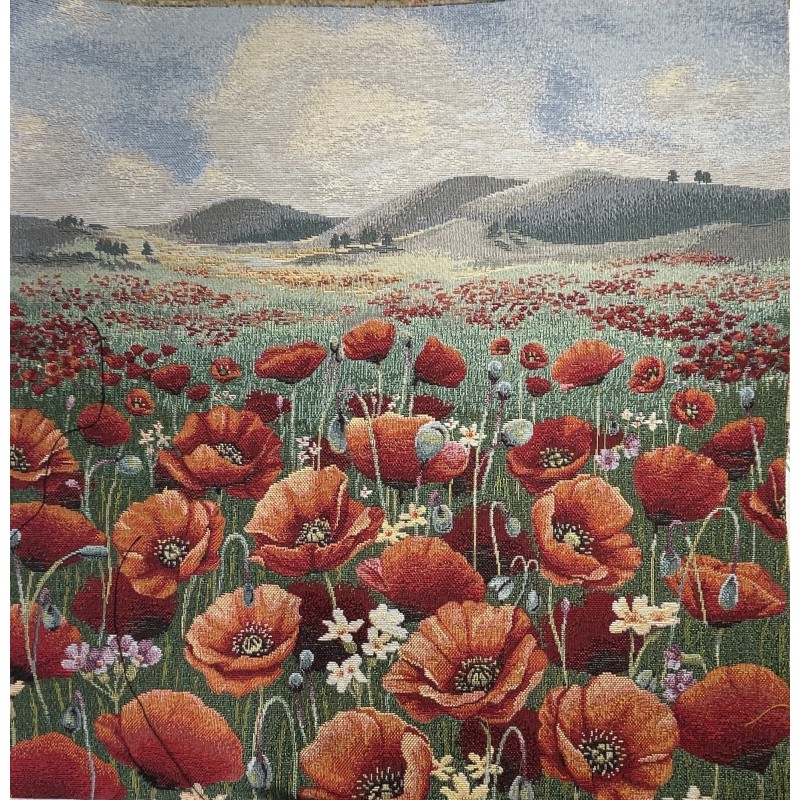 Carré -Champ de coquelicots