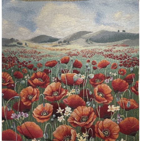 Carré -Champ de coquelicots