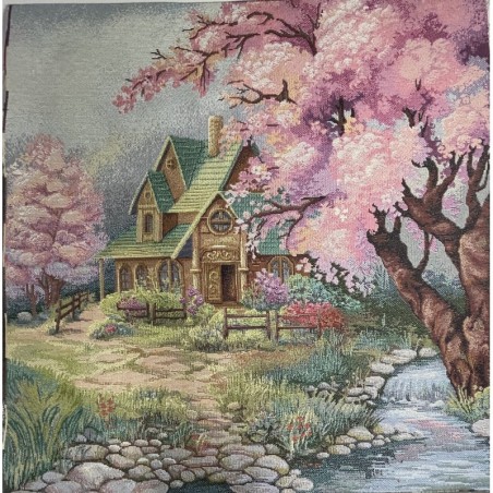 Carré -Maison et arbre