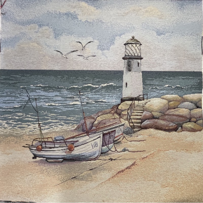 Carré -bateau et le phare